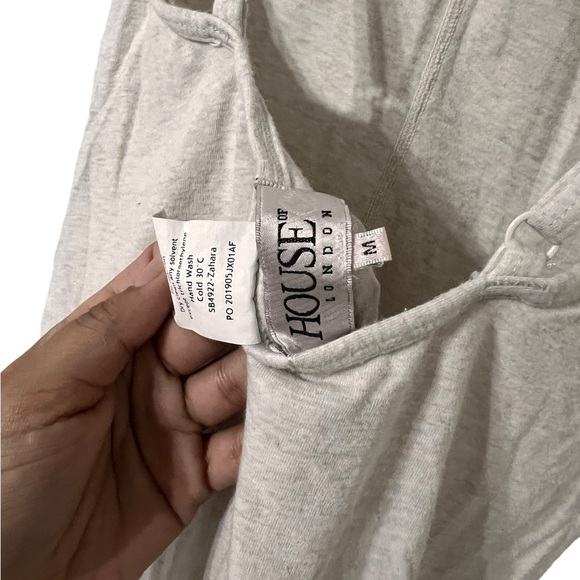 HOUSE OF CB Zahara Milk Marl Summer Lounge Beige Oatmeal Onesie Jumpsuit - Picture 11 of 11